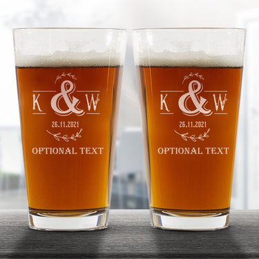 Custom Beer Glass Anniversary Gifts
